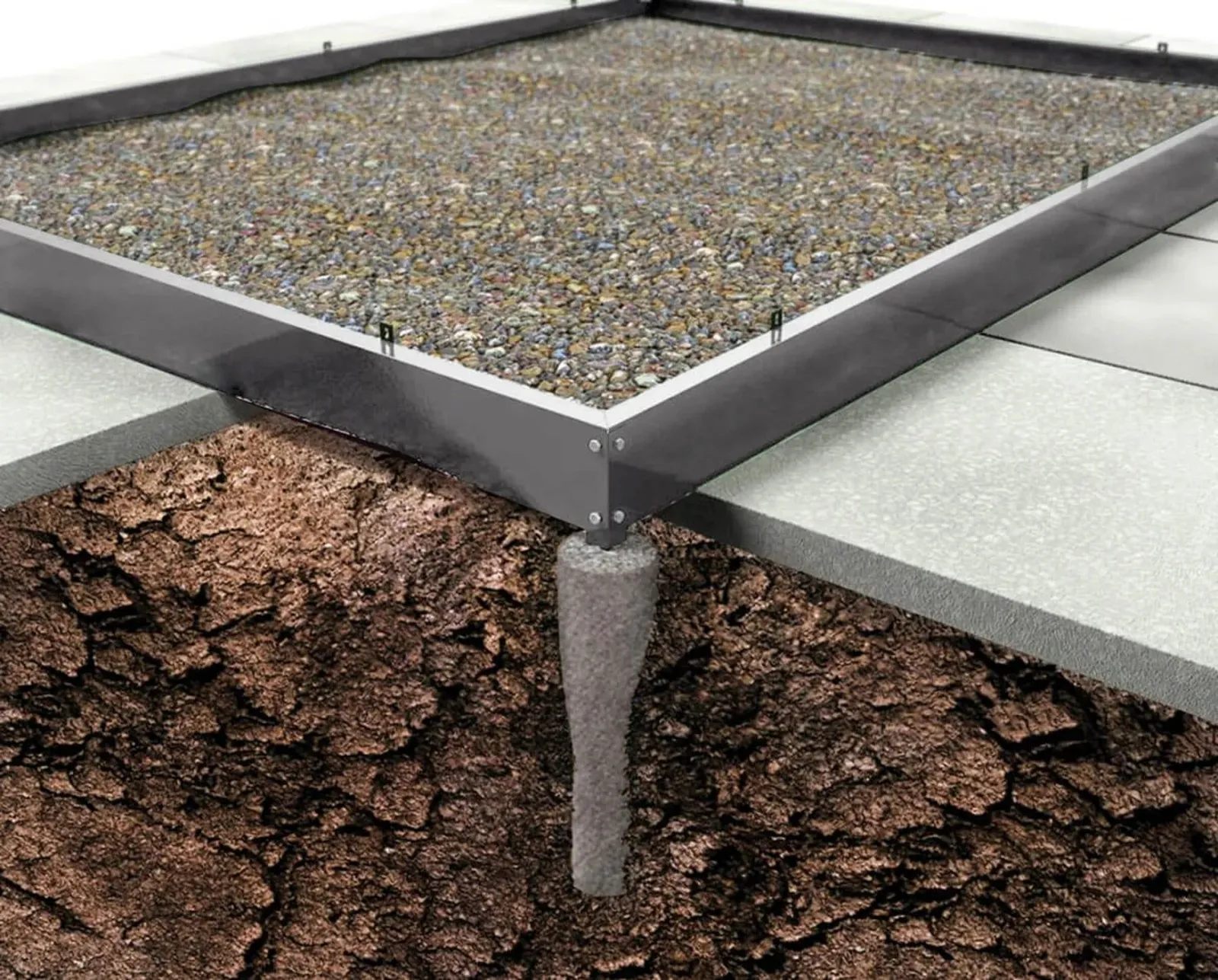 Fundament Växthus Altan 2 Svart
