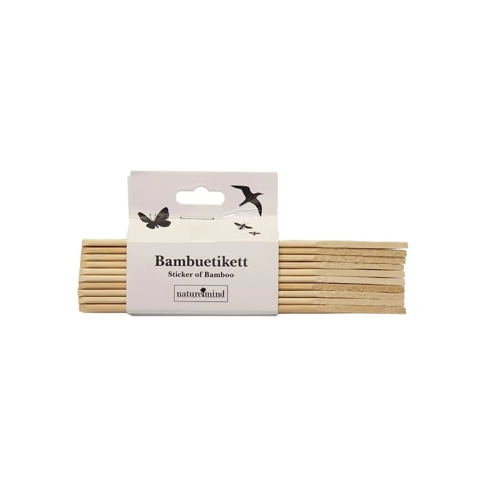 Bambuetikett Naturemind Rak 10st 12 cm - miniatyr 2