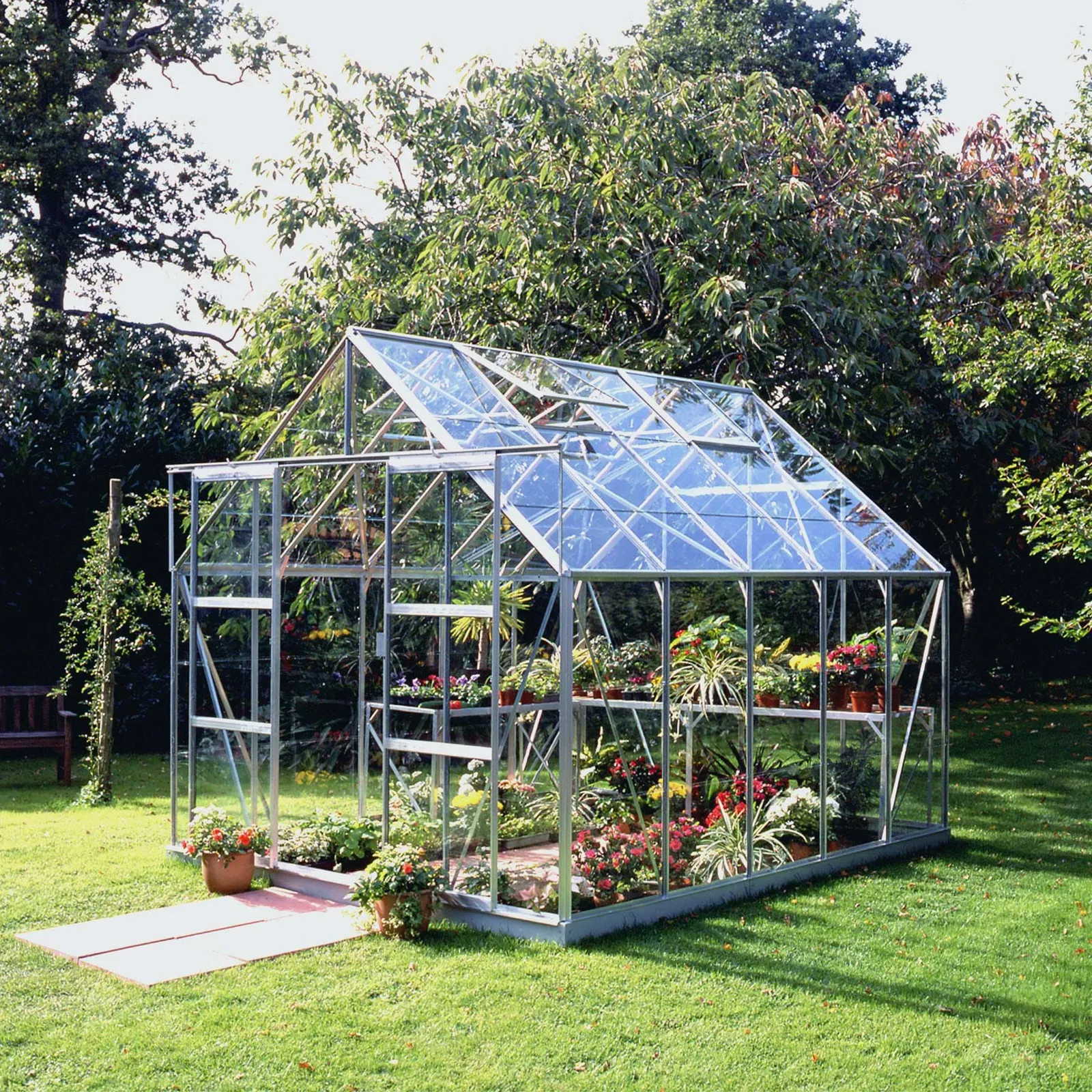 Växthus Halls Magnum 108 8,3 m² Glas - miniatyr 2