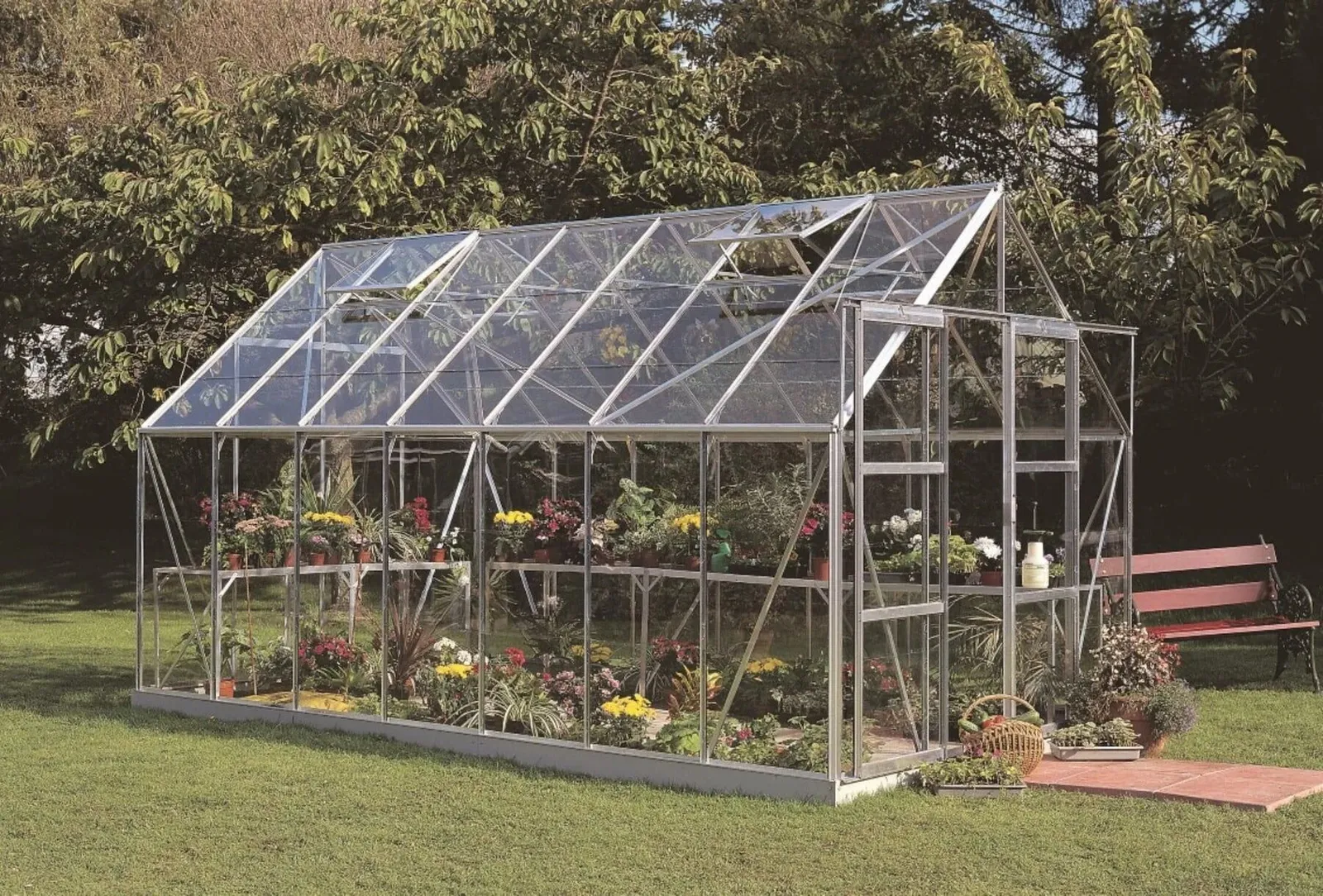 Växthus Halls Magnum 148 11,5 m² Glas - miniatyr 4
