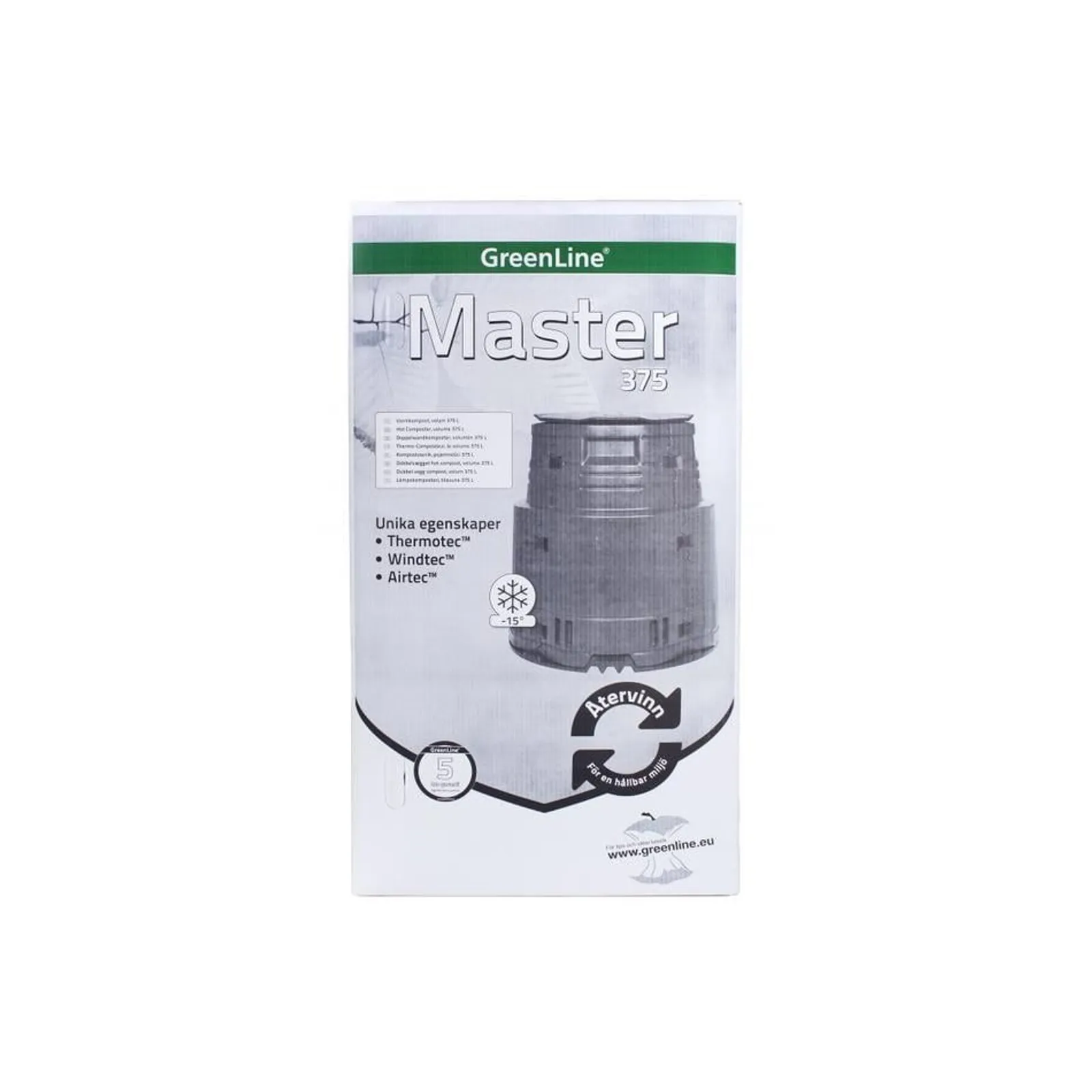 Kompostbehållare Greenline Master 375 l Svart - miniatyr 4