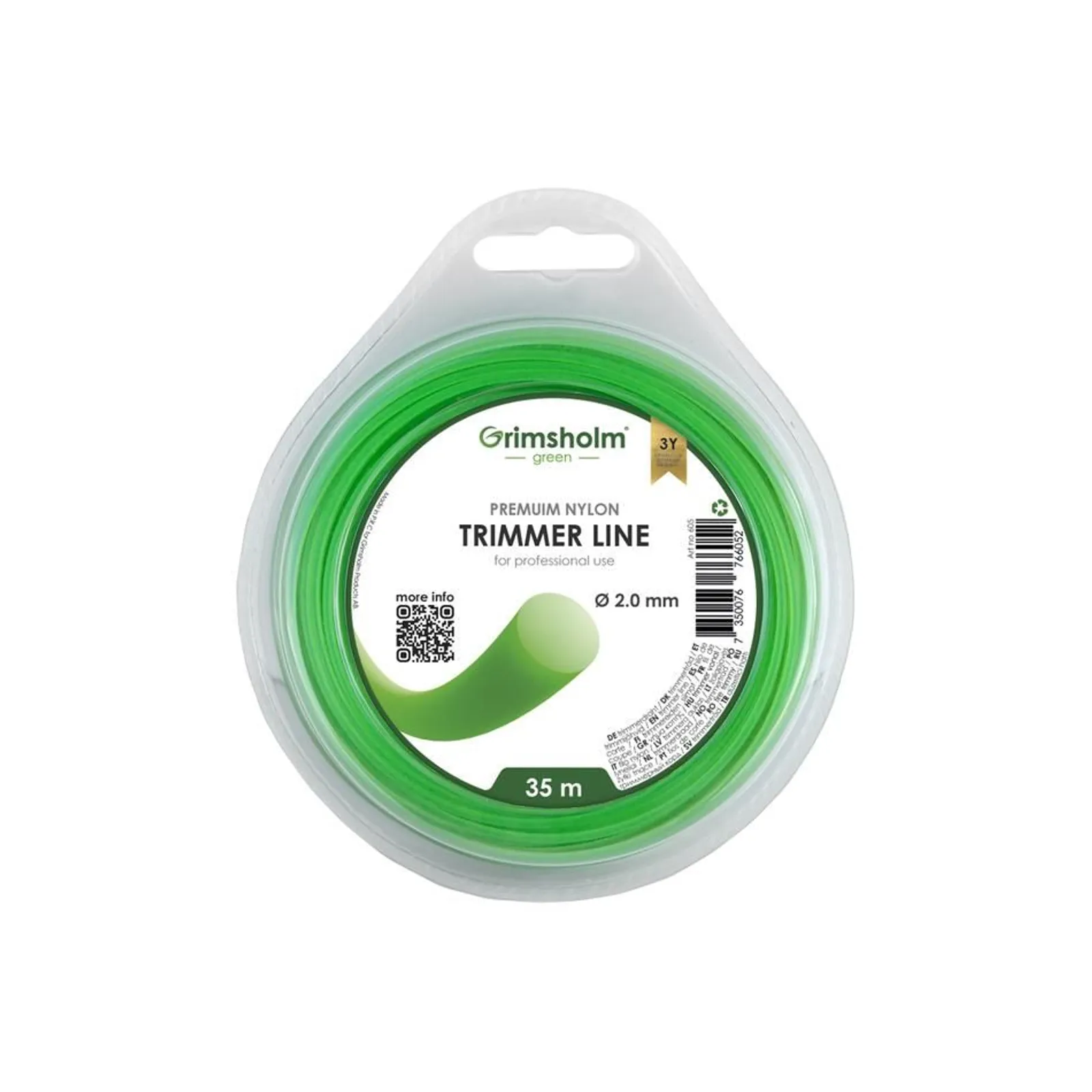 Trimmertråd 2,0mm / rund / 35m