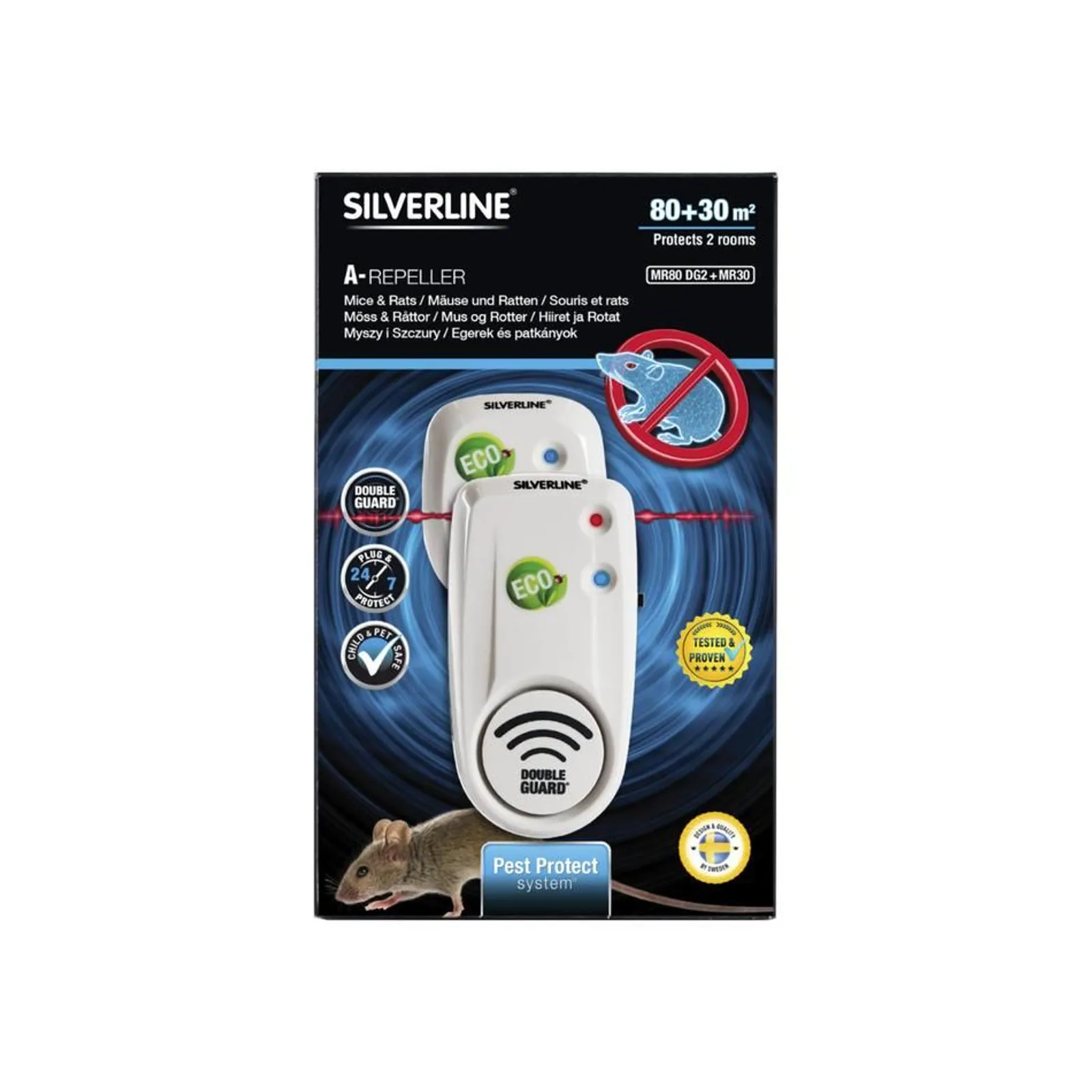 Avskräckare Silverline Mr80 Dg2 + Mr30 Mus & Råtta - miniatyr 2