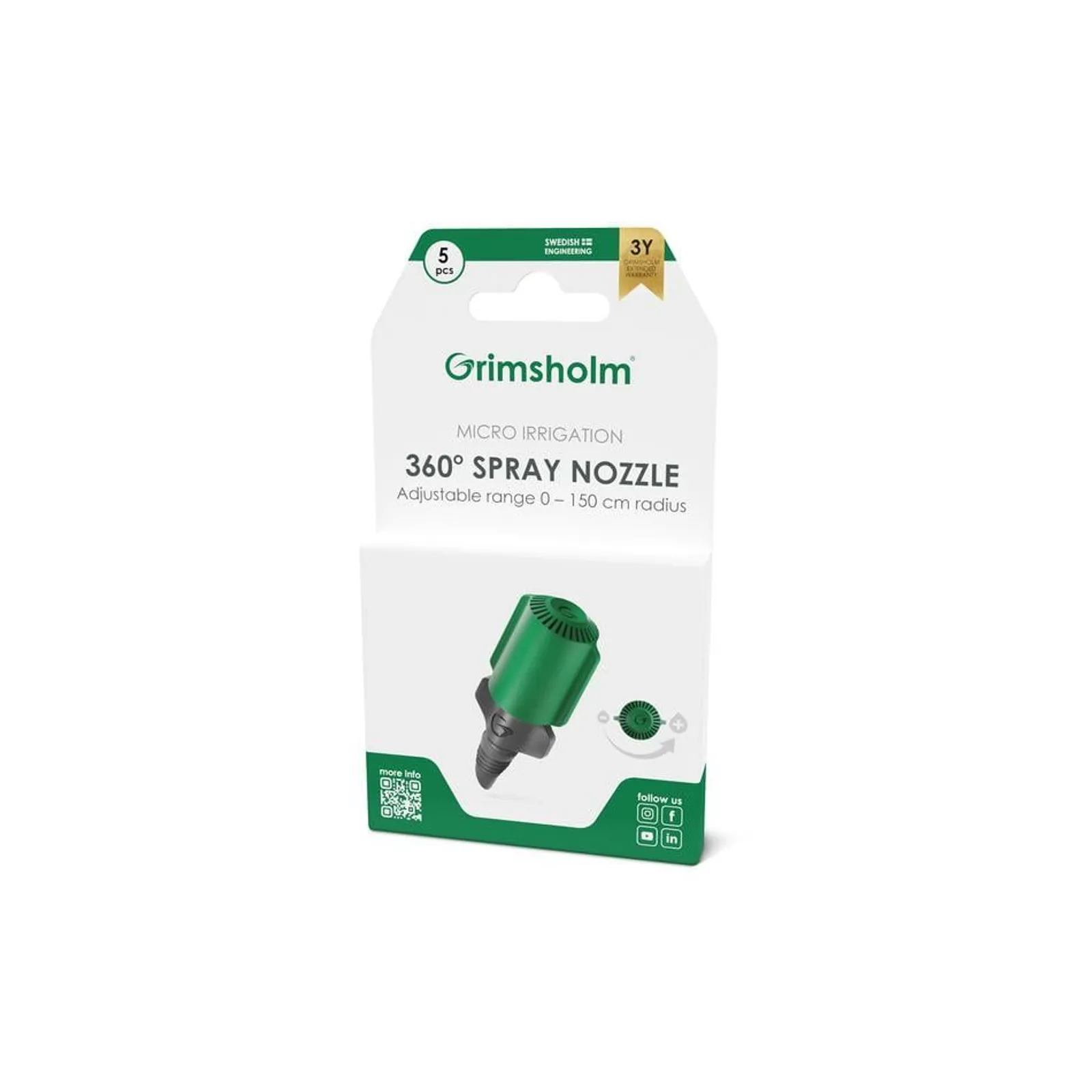 Spraymunstycke Grimsholm Reglerbart 13 mm 4,6 mm 5st - miniatyr 2