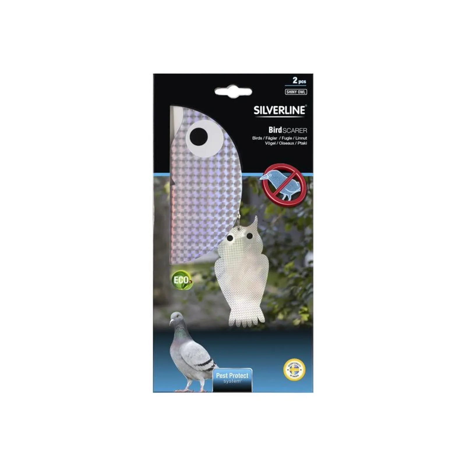 Fågelskrämma Silverline Reflex Shiny Owl Uggla 2-Pack - miniatyr 3
