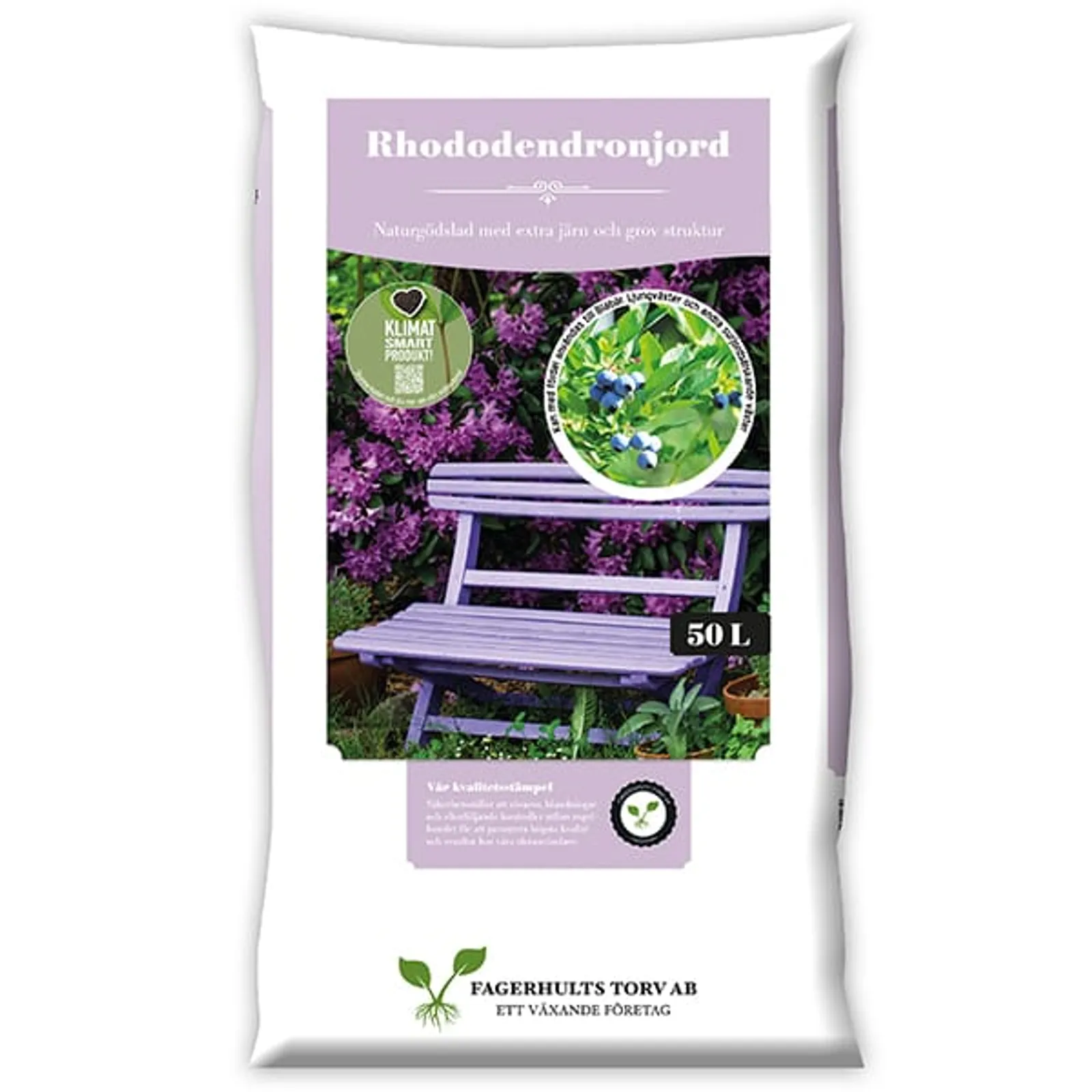 Rhododendronjord Fagerhults, Pall 50l (45st) - bild 1