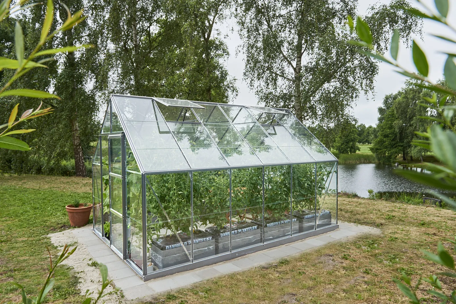 Växthus Halls Universal 128 9,9 m² Glas - bild 3