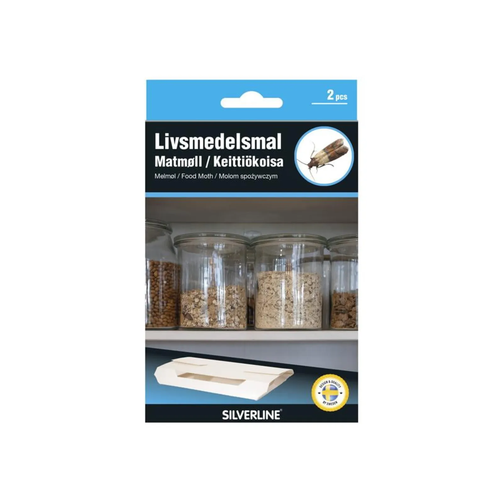 Livsmedelsmalfälla Silverline 2-Pack - bild 1