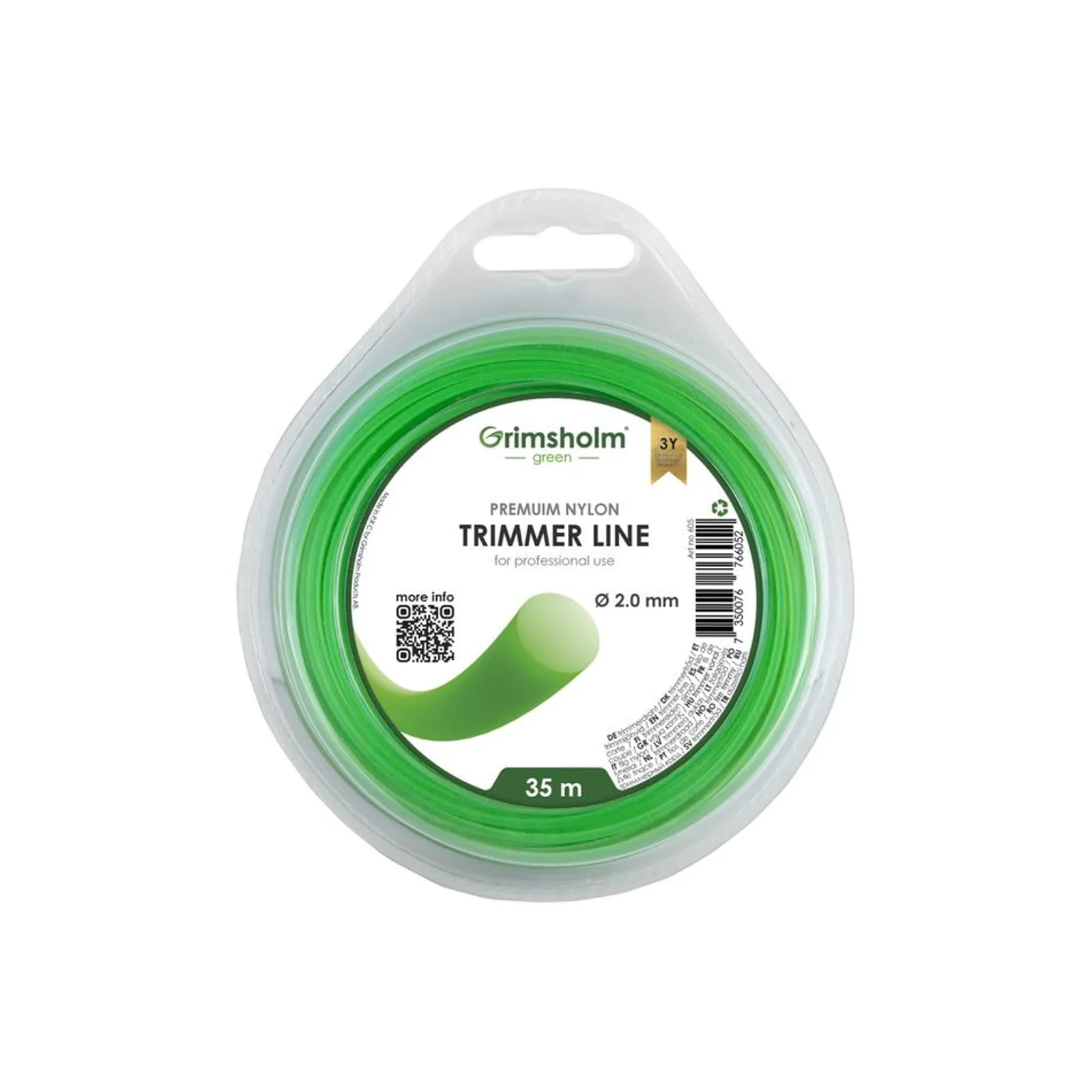 Trimmertråd 2,0mm / rund / 35m - bild 1