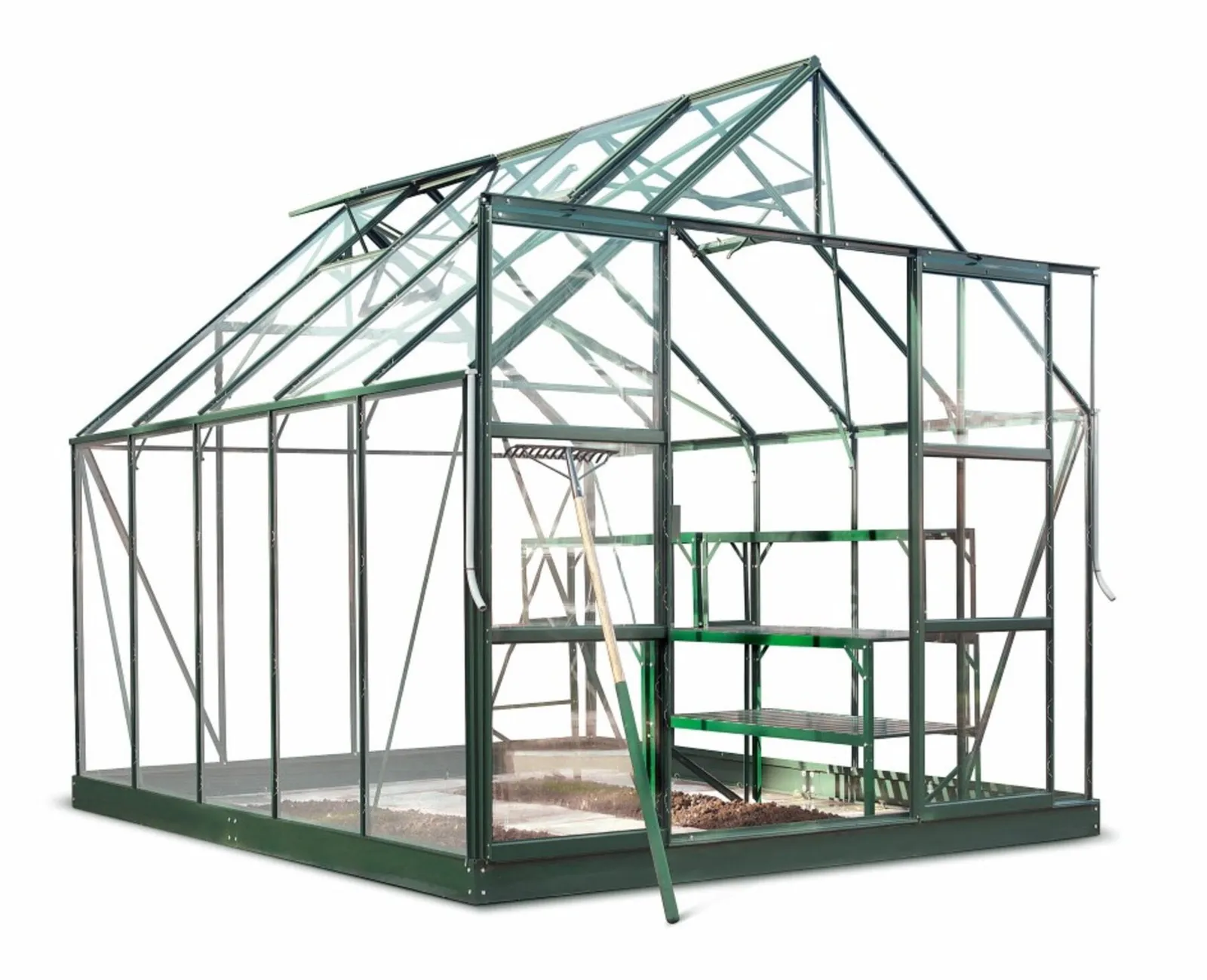 Växthus Halls Magnum 108 Grön 8,3 m² Glas - bild 2