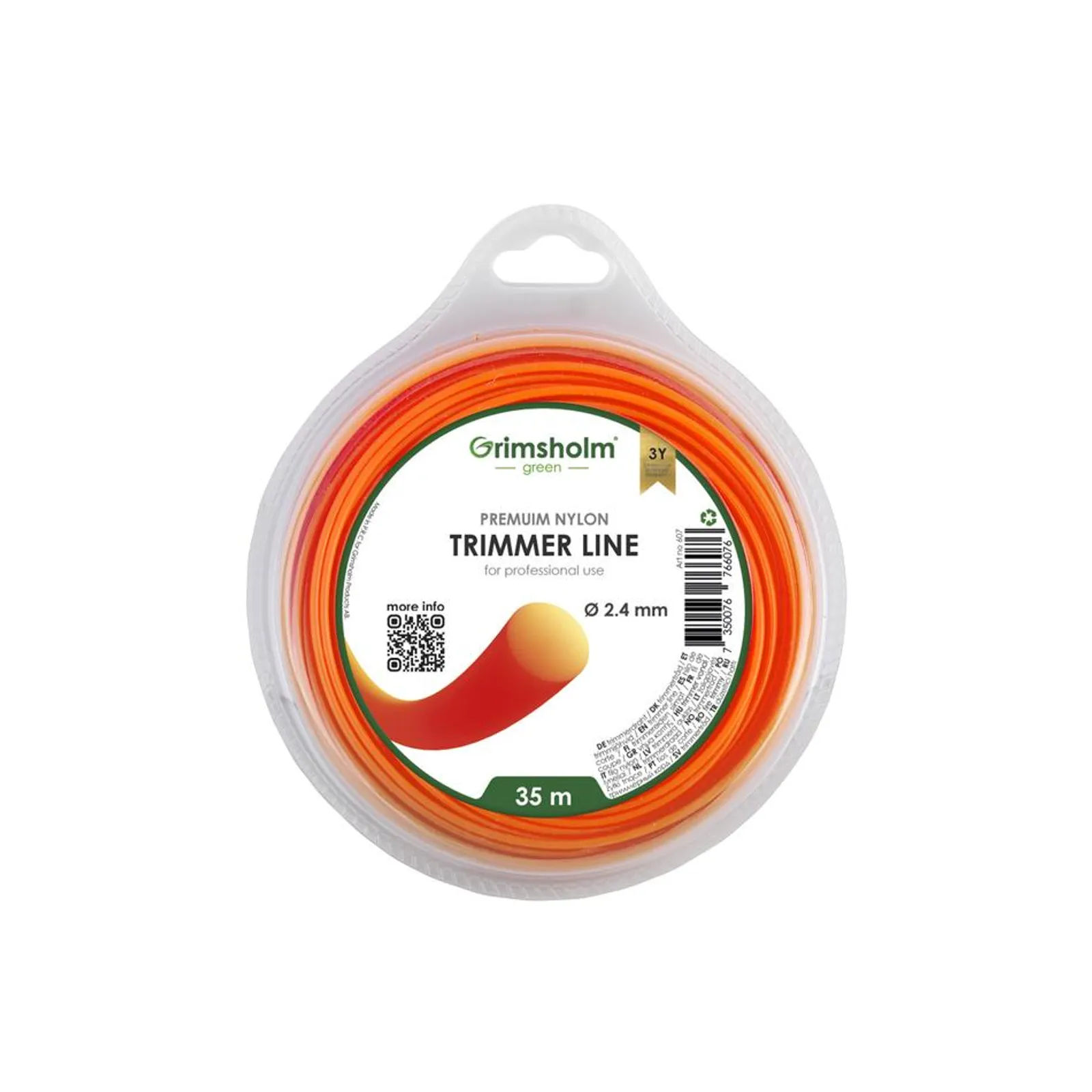 Trimmertråd 2,4mm / rund / 35m - bild 1