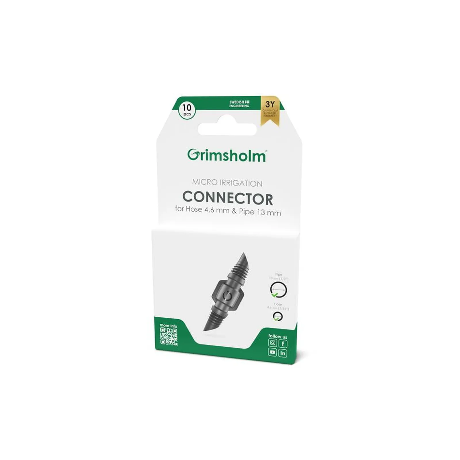 Skarvkoppling Grimsholm 4,6 mm 10st - bild 1