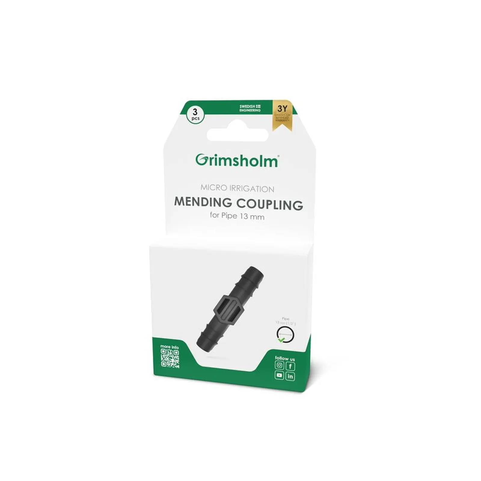 Skarvkoppling Grimsholm 13 mm 3st - bild 1
