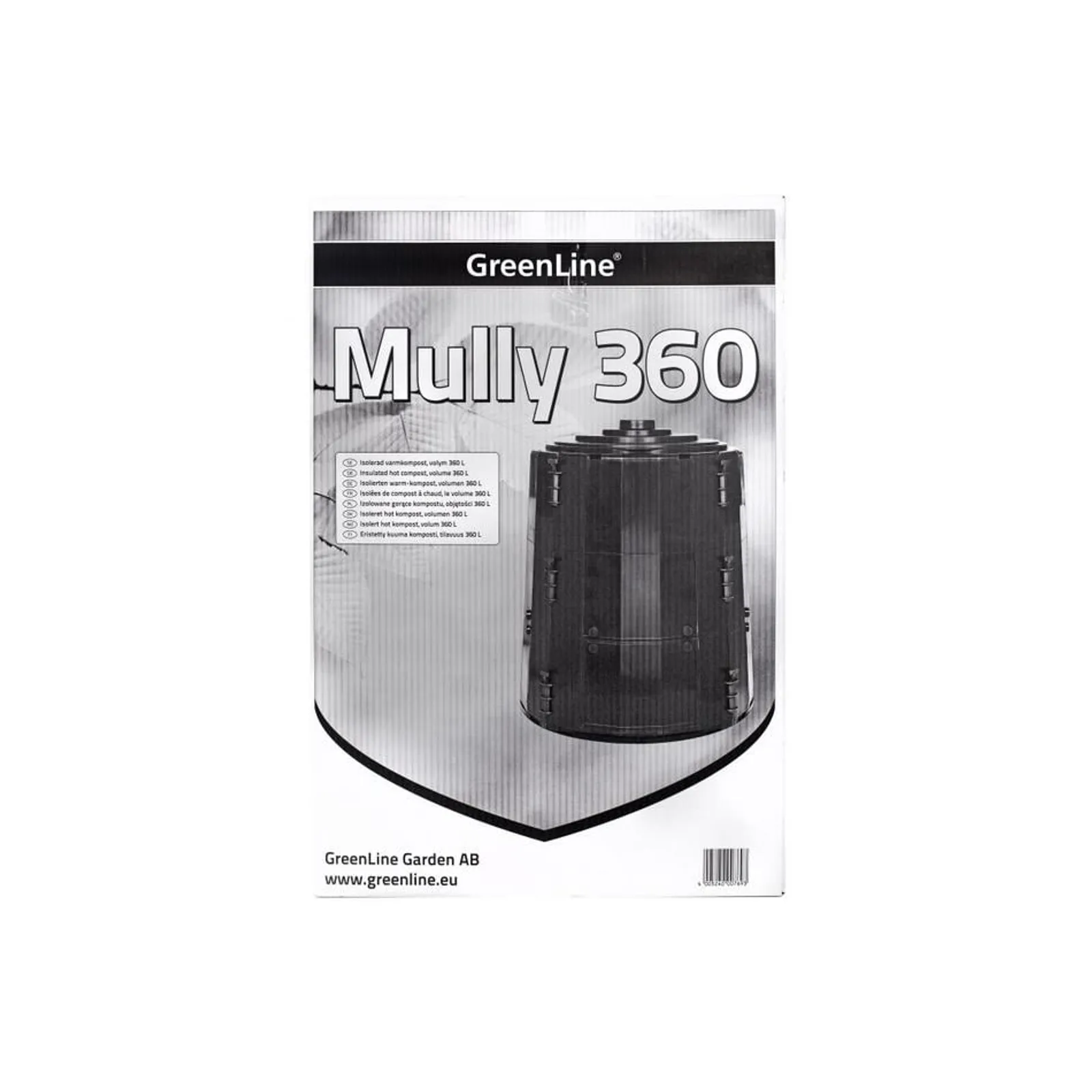 Kompostbehållare Greenline Mully Svart 360 l - bild 1