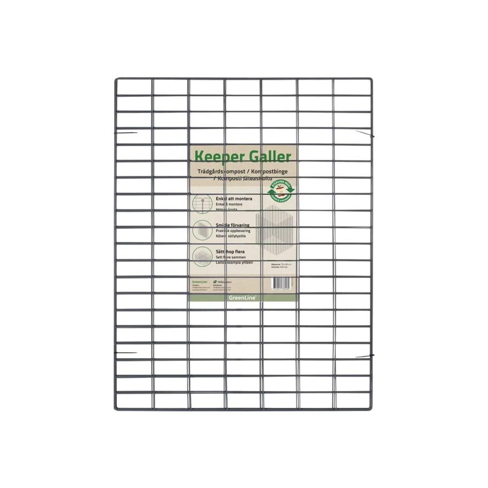 Trädgårdskompost Keeper galler 4-Sidor, 70X70X90 Cm Antracit 10P - bild 1